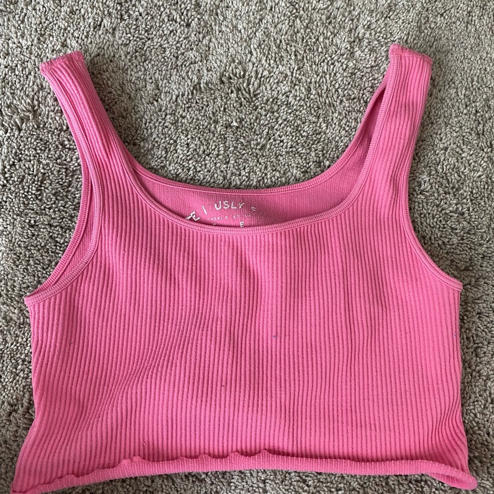 Aeropostal pink cropped tank top